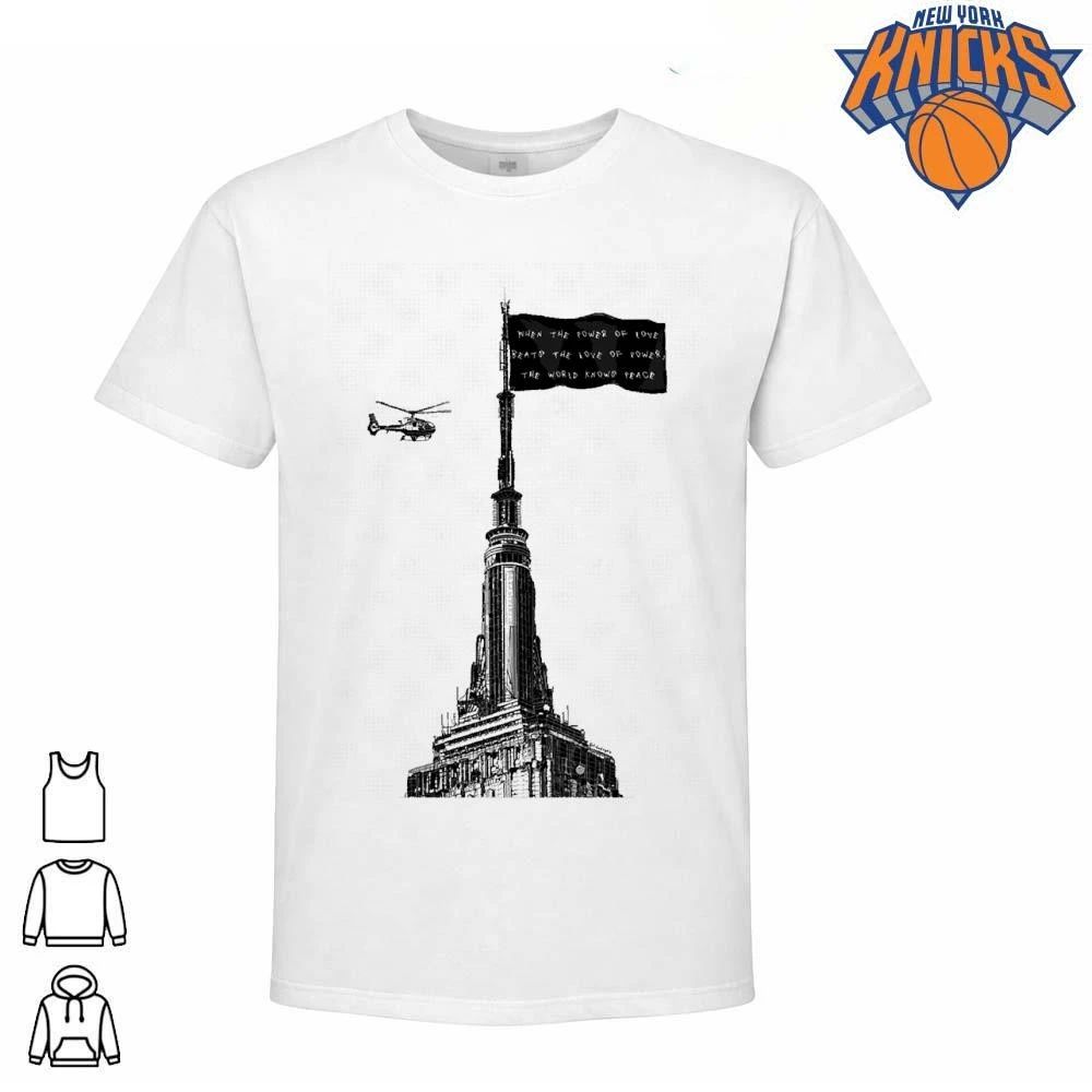 When The Power Of Love Beats The Love Of Power Empire State Building Flag Helicopter Shirt