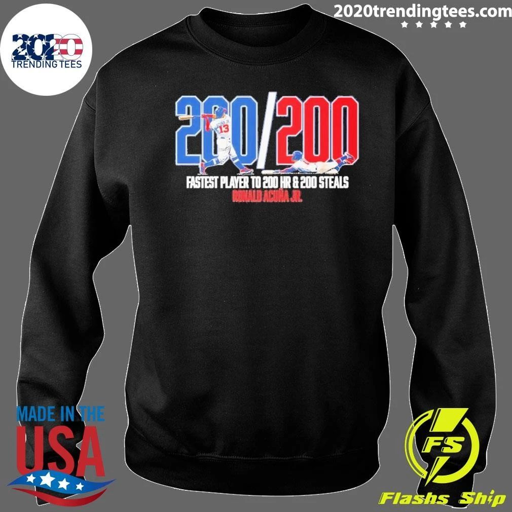 Ronald Acuña Jr 200 200 Club Fastest Player to 200 Hr 200 Steals Shirt