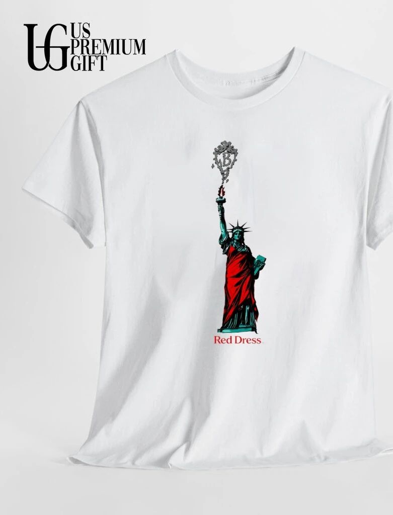 Jonas Brothers Statue Of Liberty Red Dress shirt