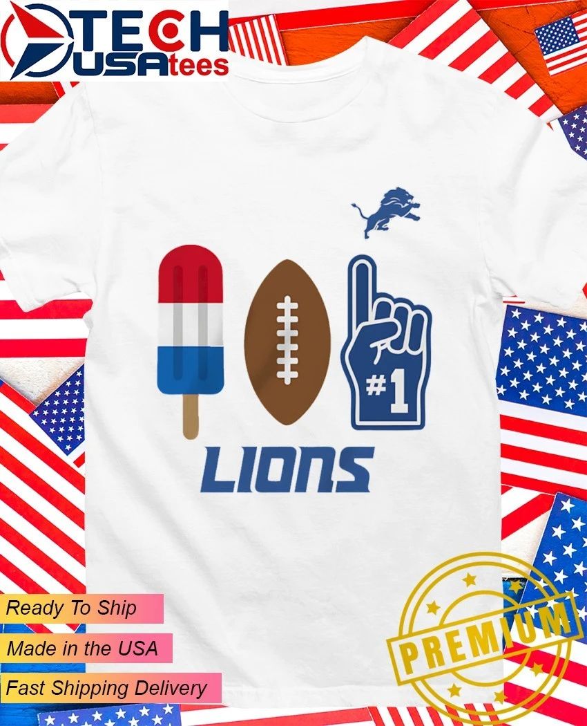 Detroit Lions Americana Pop popsicle football and number 1 shirt