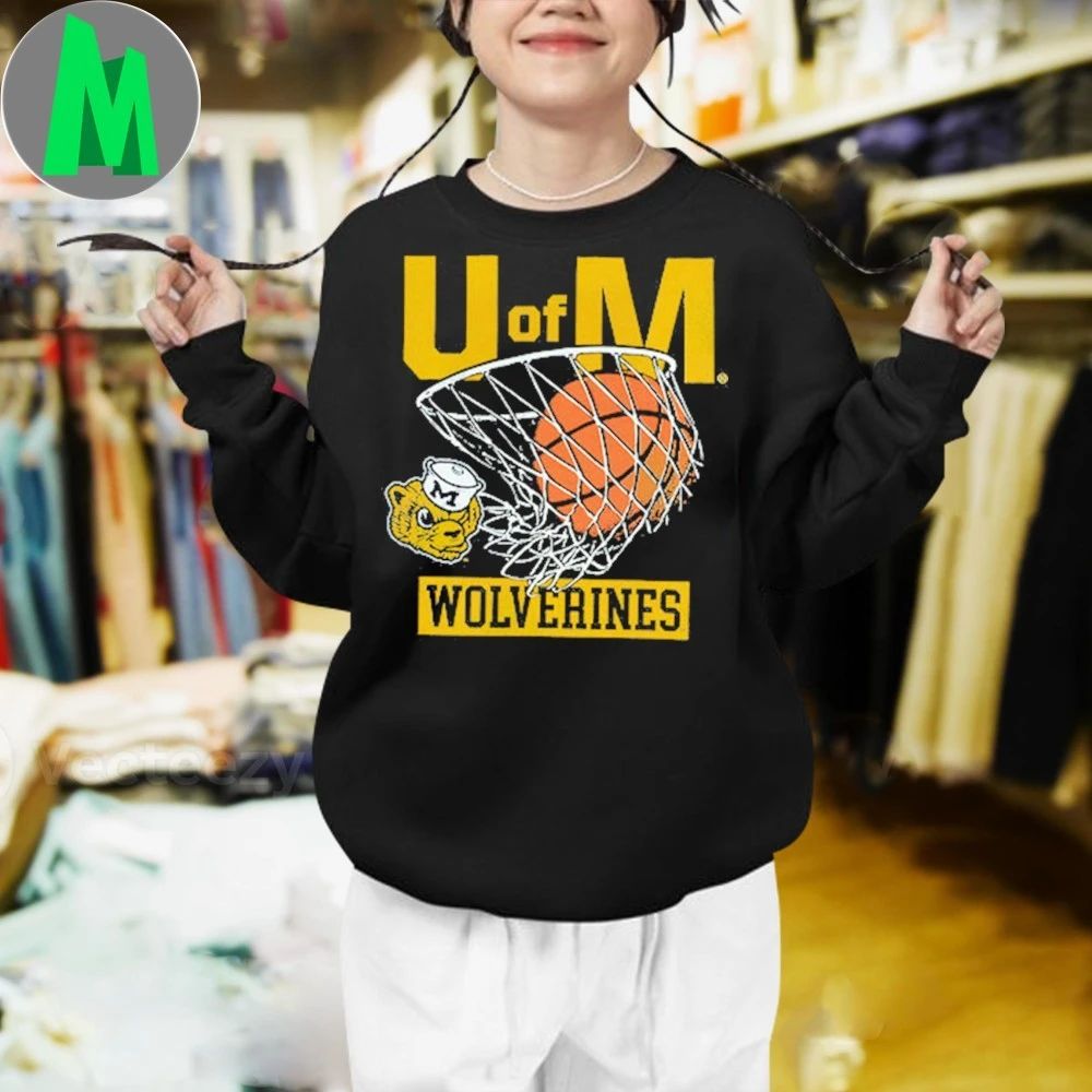 Michigan Wolverines Hoops Heritage Logo Shirt