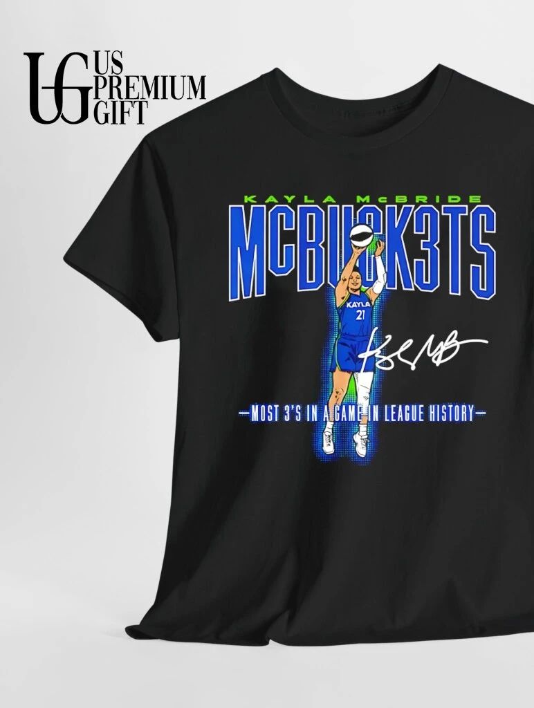 Kayla McBride 10 MCBUCK3TS Minnesota Lynx WNBA Most 3’s in a game in League History 2026 signature shirt