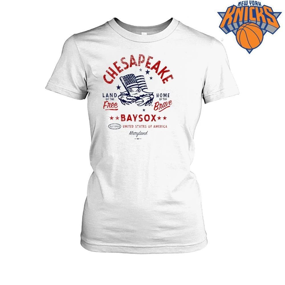 Chesapeake Baysox Maryland Crab Holding American Flag Est 1993 Baseball Fan Vintage Shirt