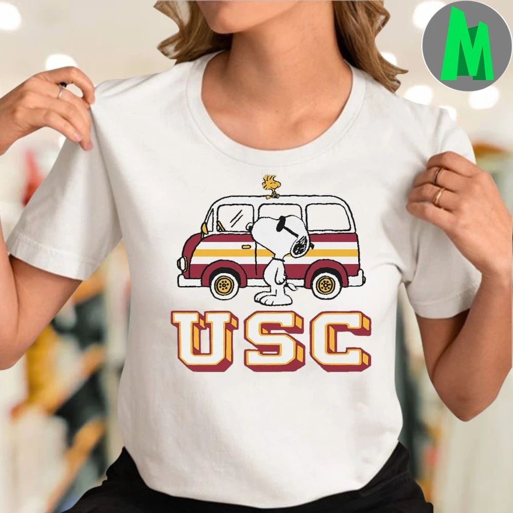 USC Trojans Unisex Youth Gray Peanuts Joe Cool Van Shirt