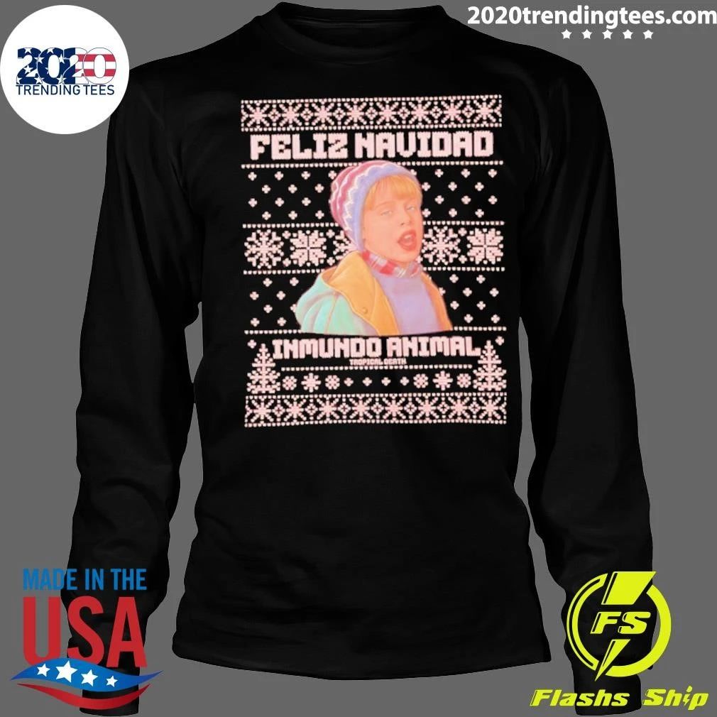 Feliz Navidad Inmundo Animal Ugly Christmas Shirt