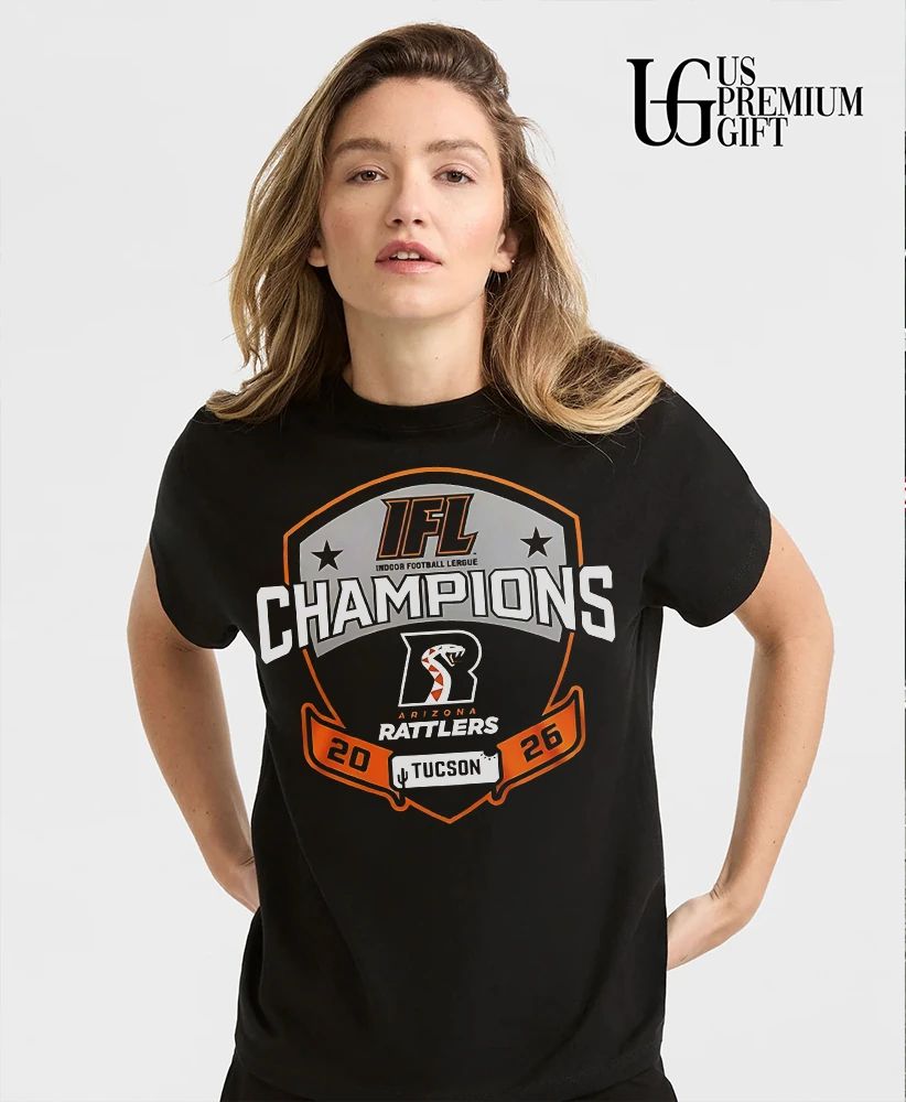 Arizona Rattlers 2026 Indoor Football League National Champions logo T-shirt