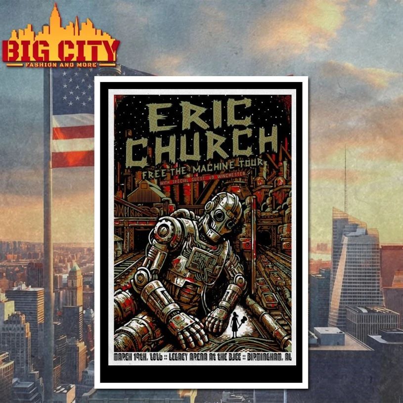 Eric Church Alabama Mar 19 2026 Poster T-shirt