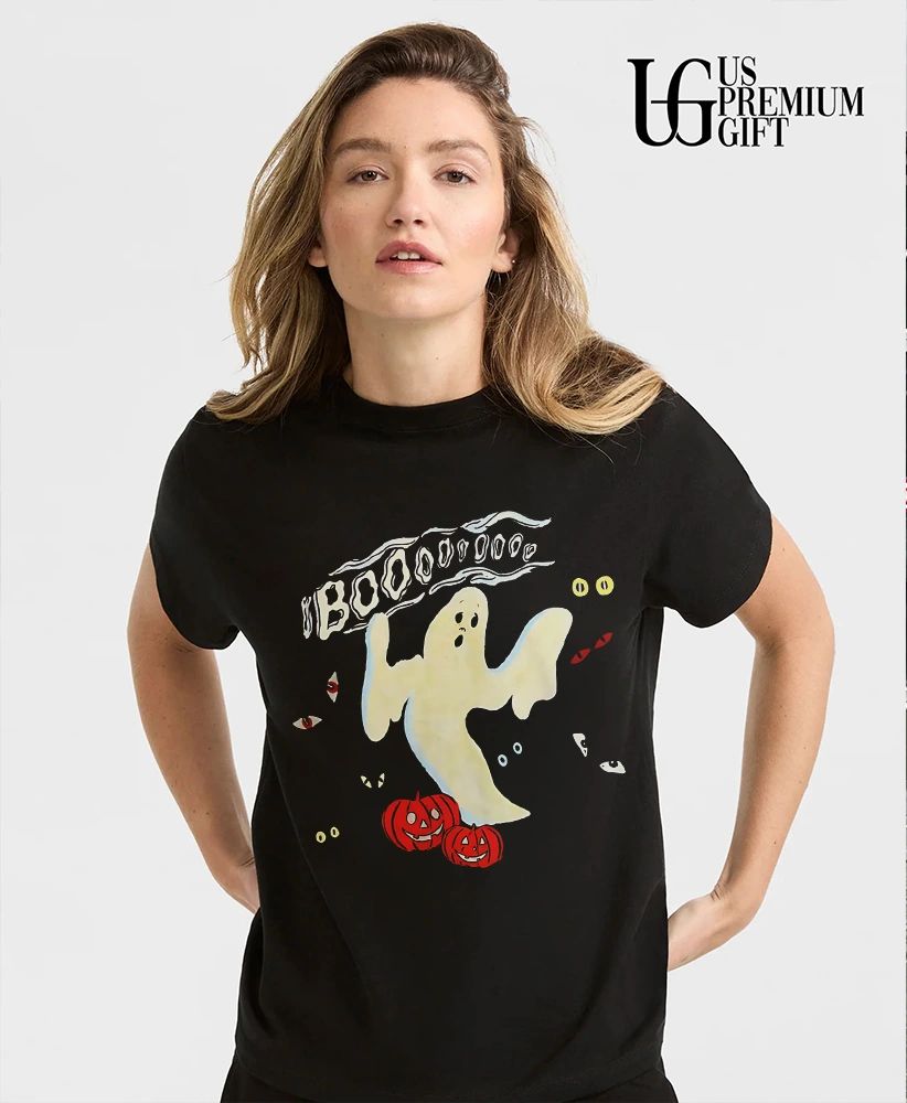 Kristin Jones wearing is that Boo Halloween shirt