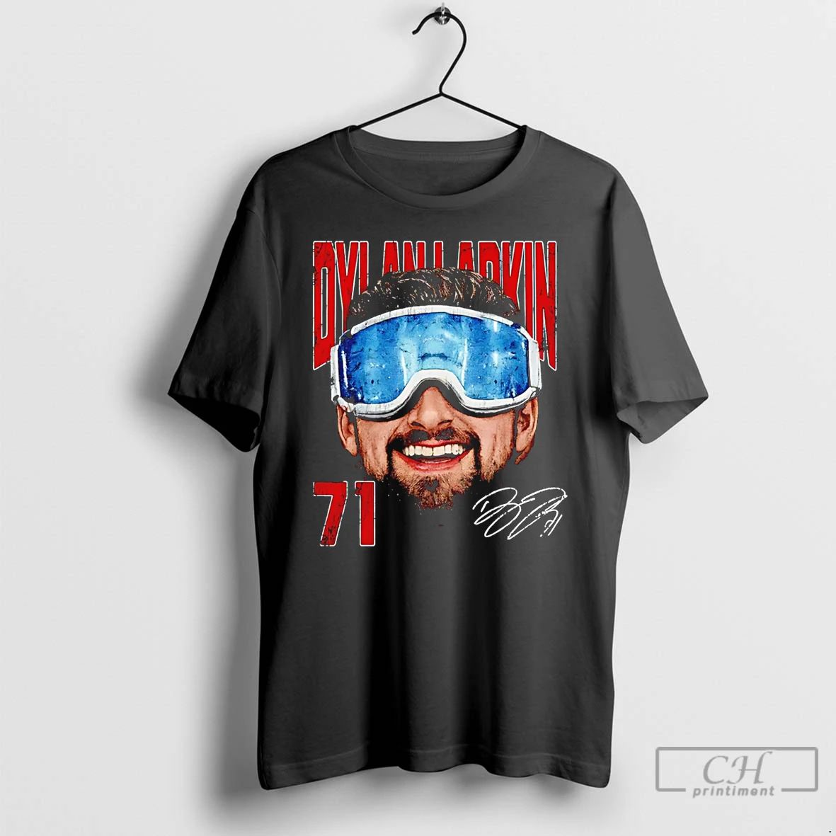 Classic Dylan Larkin Detroit Red Wings Goggles Big Head Signature