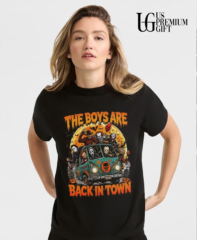 The Boys Are Back In Town horror characters Halloween 2026 shirt