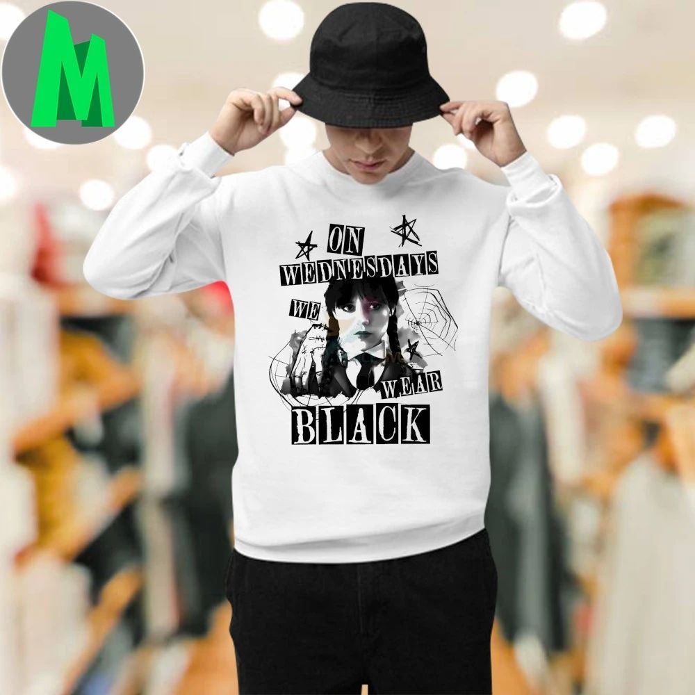 Wednesday Addams Season 2 Gothic On Wednesdays We Wear Black Themed Shirt