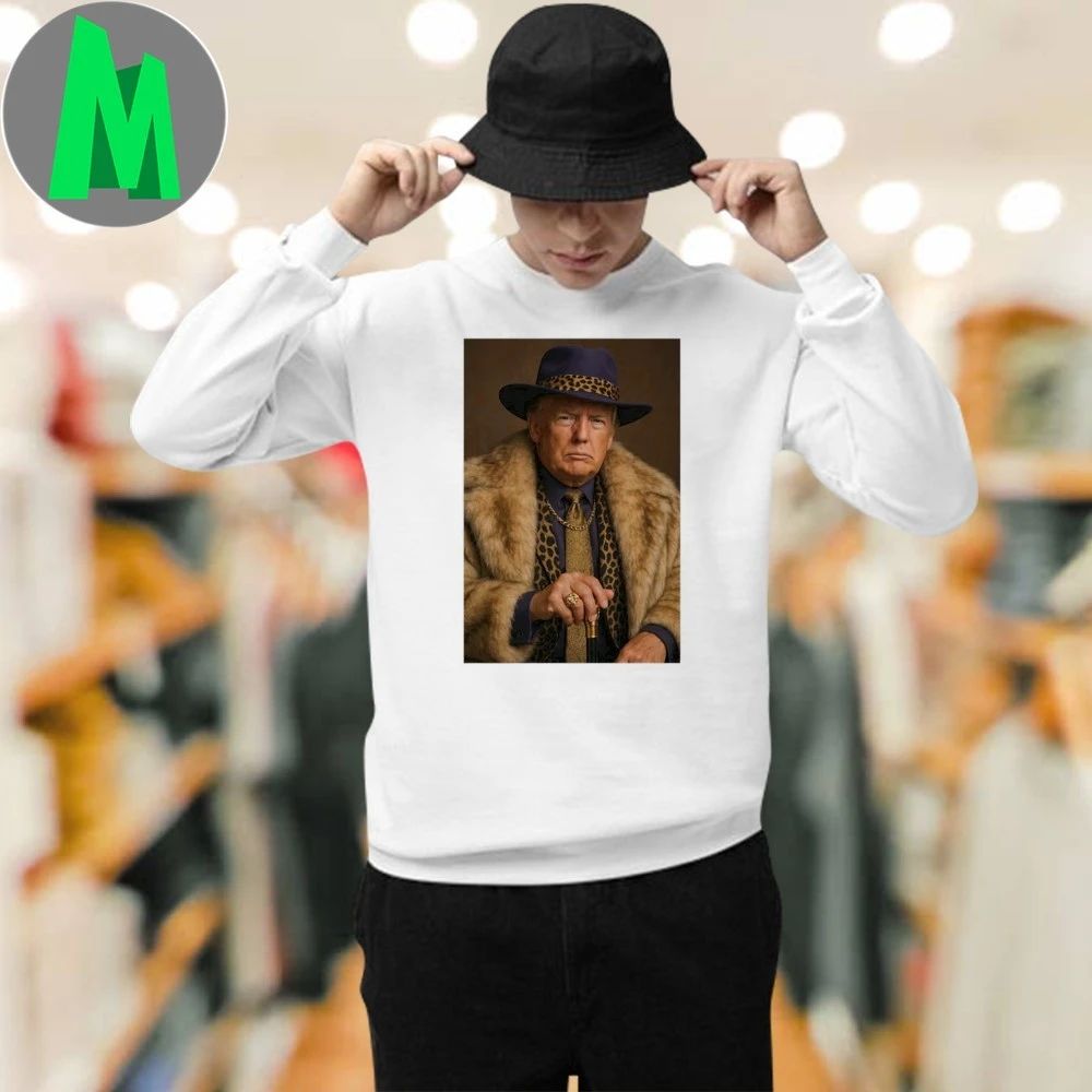 Donald Trump Pimp Portrait Oversized Shirt