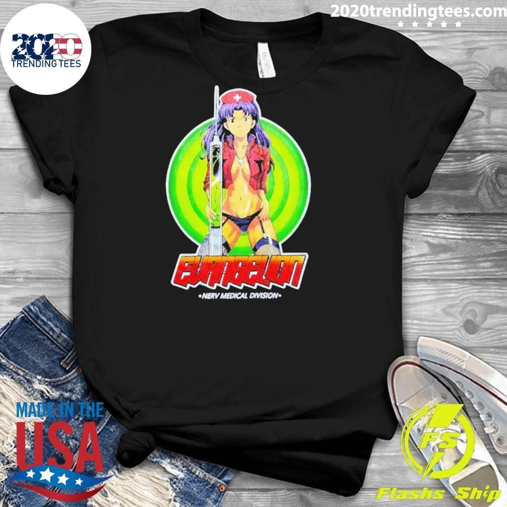 Misato Nurse Neon Genesis Evangelion Anime Shirt