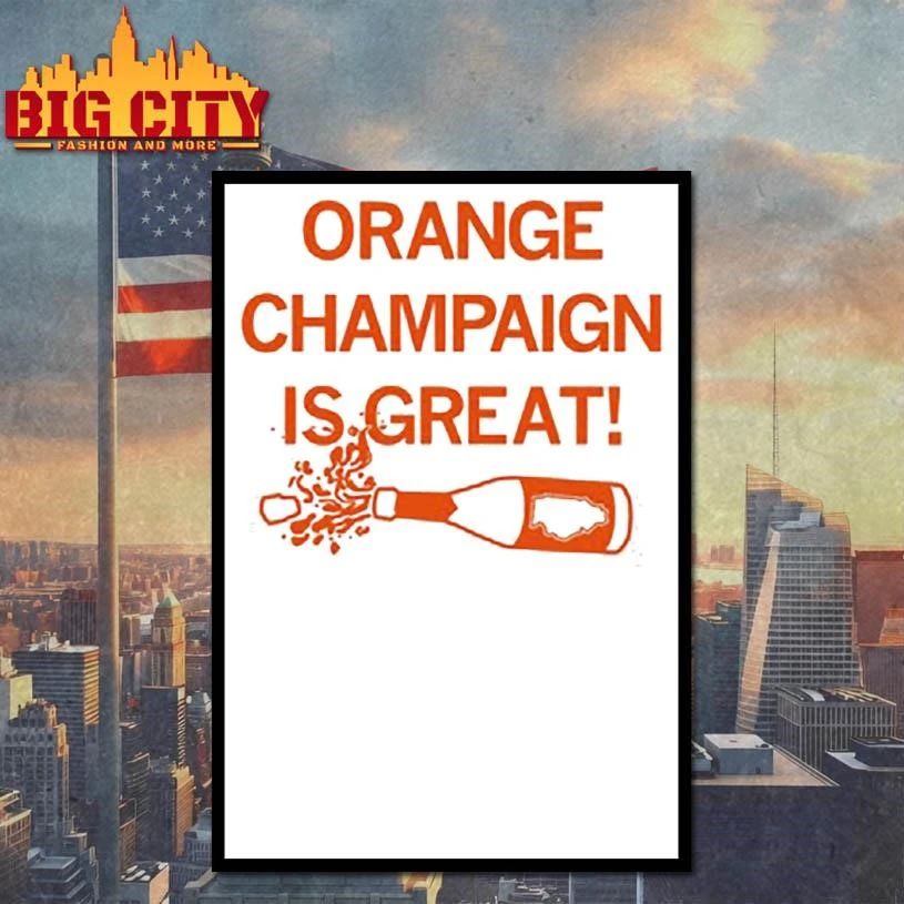 Orange champagne is great graphic shirt