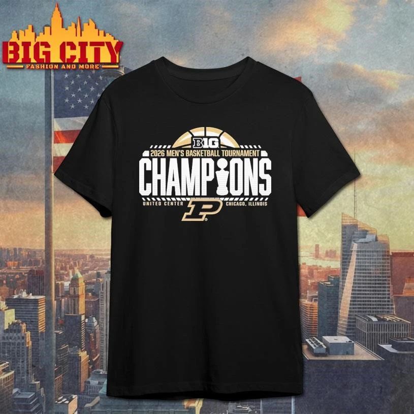 Purdue Boilermakers 2026 Big Ten Men’s Basketball Tournament Champions Locker Room Shirt