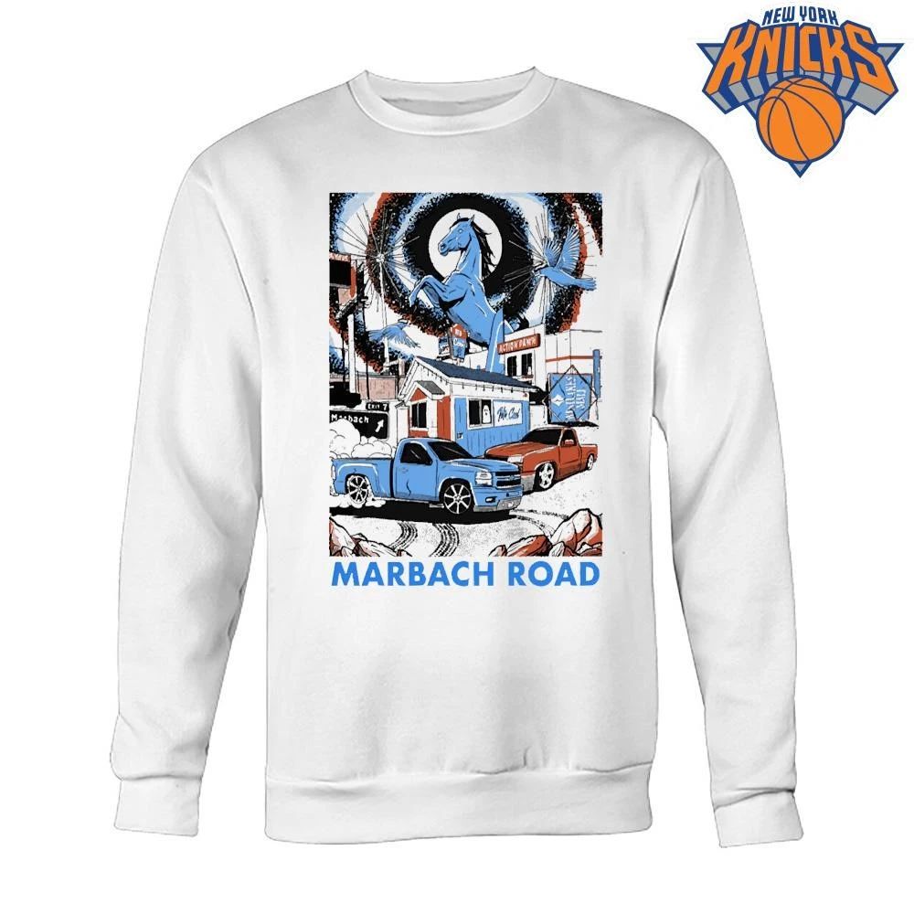 Marbach Road San Antonio Texas Blue Chevy Lowrider Truck Art Shirt