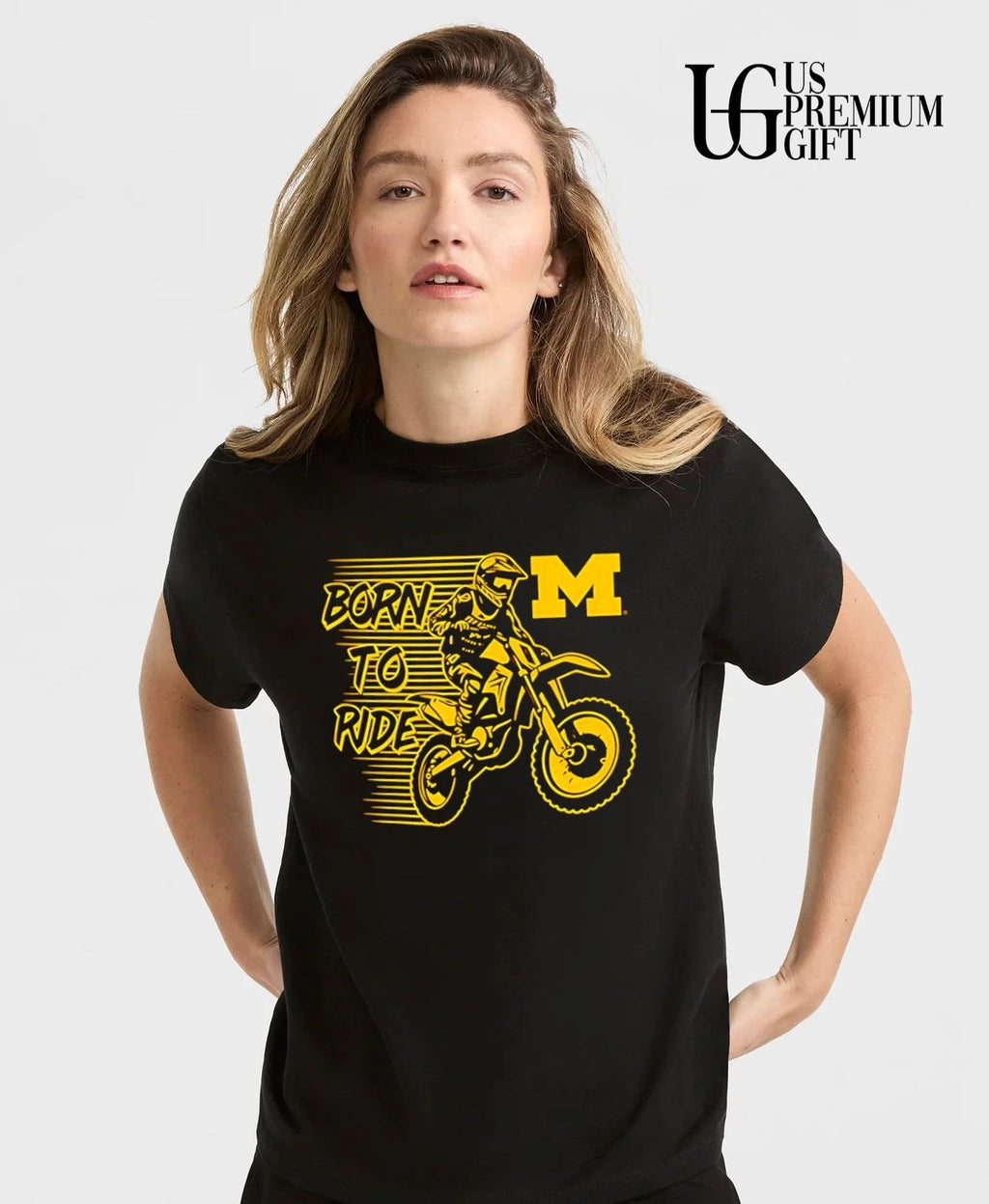 Michigan Wolverines Born to Ride Motocross shirt