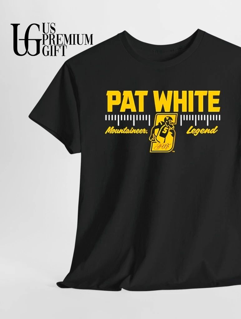 Pat White Virginia Mountaineers Legend retirement by the numbers player shirt