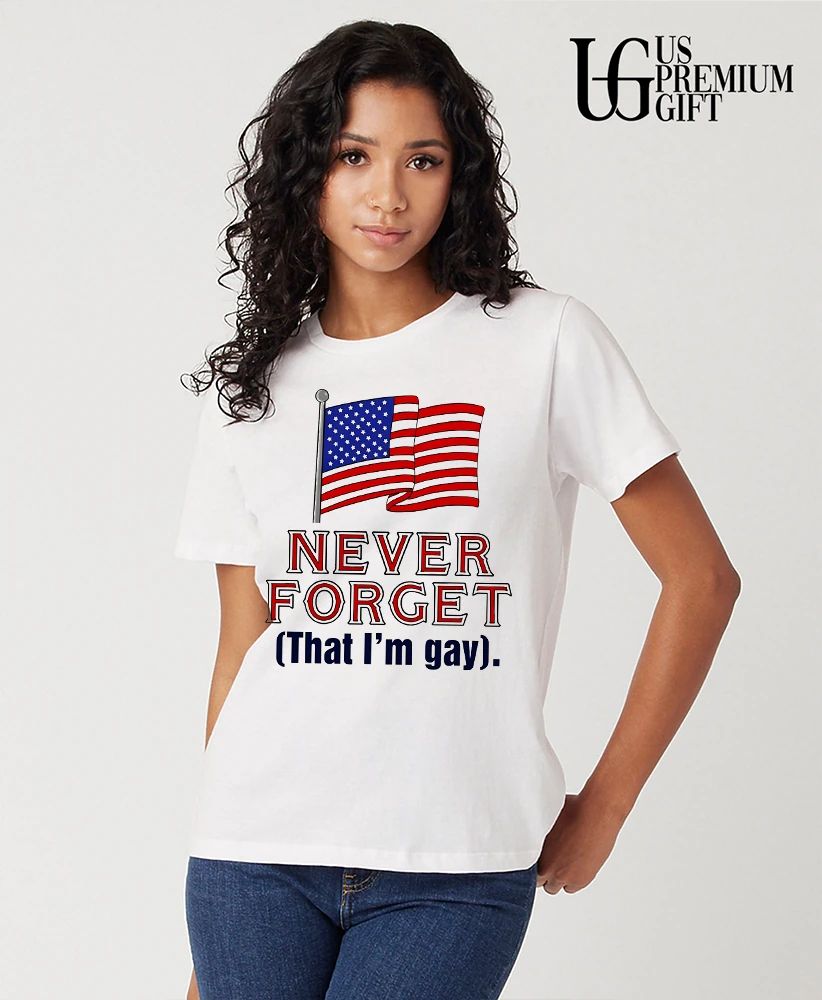 Never Forget That I’m Gay USA flag shirt