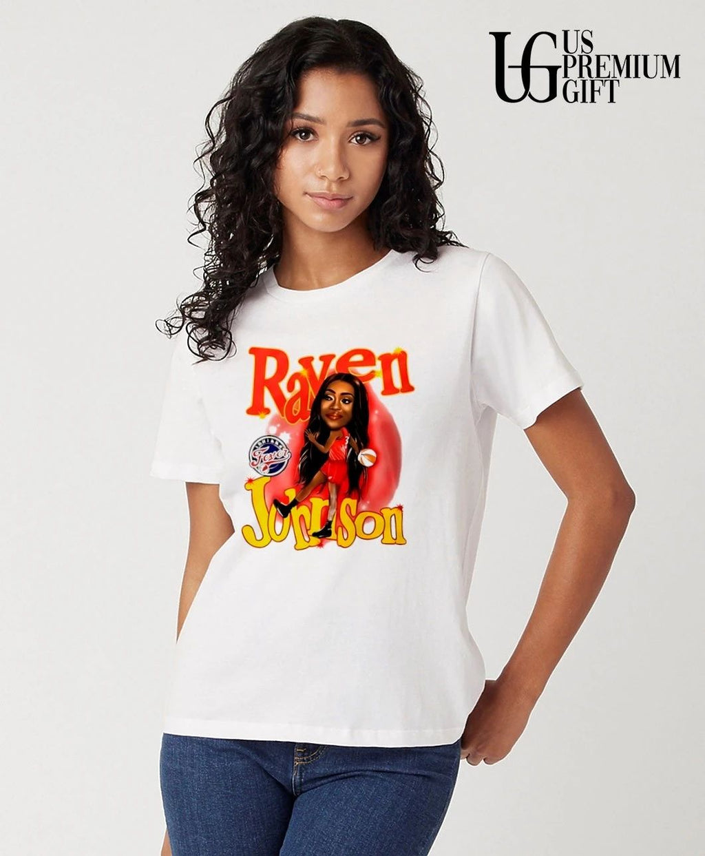 Raven Johnson Indiana Fever WNBA caricature shirt