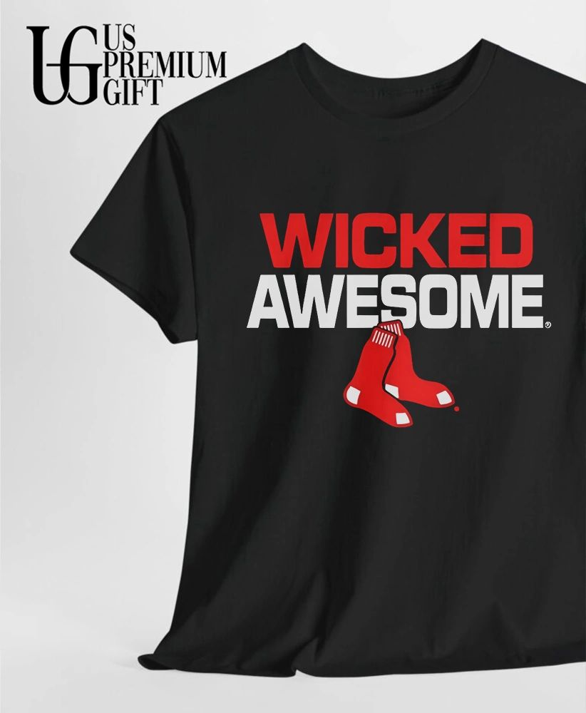 Wicked Awesome Boston Red Sox baseball logo shirt