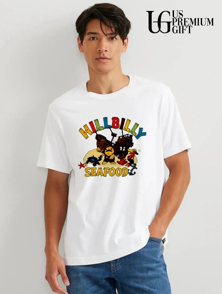Hillbilly Seafood Ocean Life fish cartoon shirt