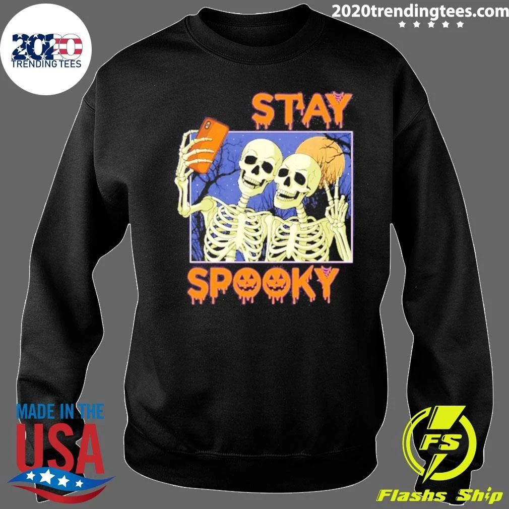 Stay Spooky Skeletons Taking A Selfie Shirt