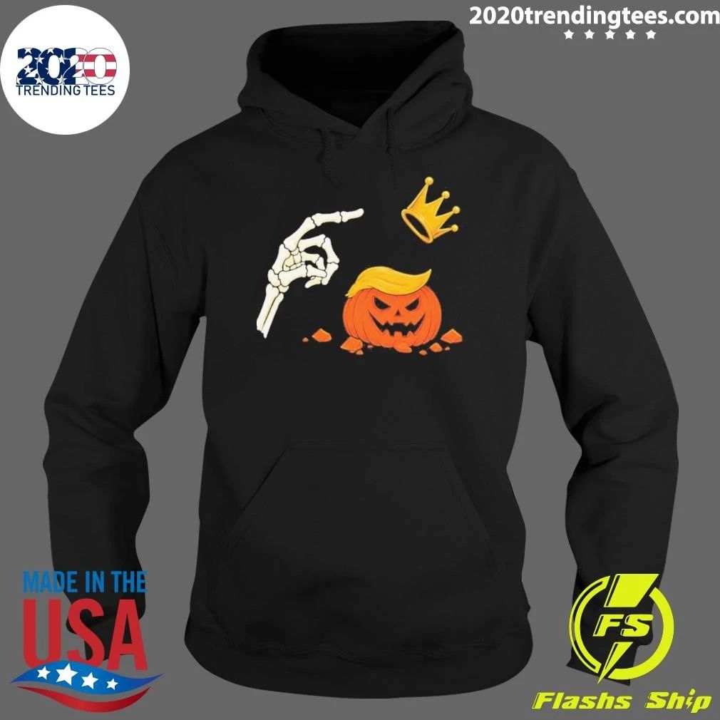 No Kings Skeleton Trump Pumpkin Halloween Shirt