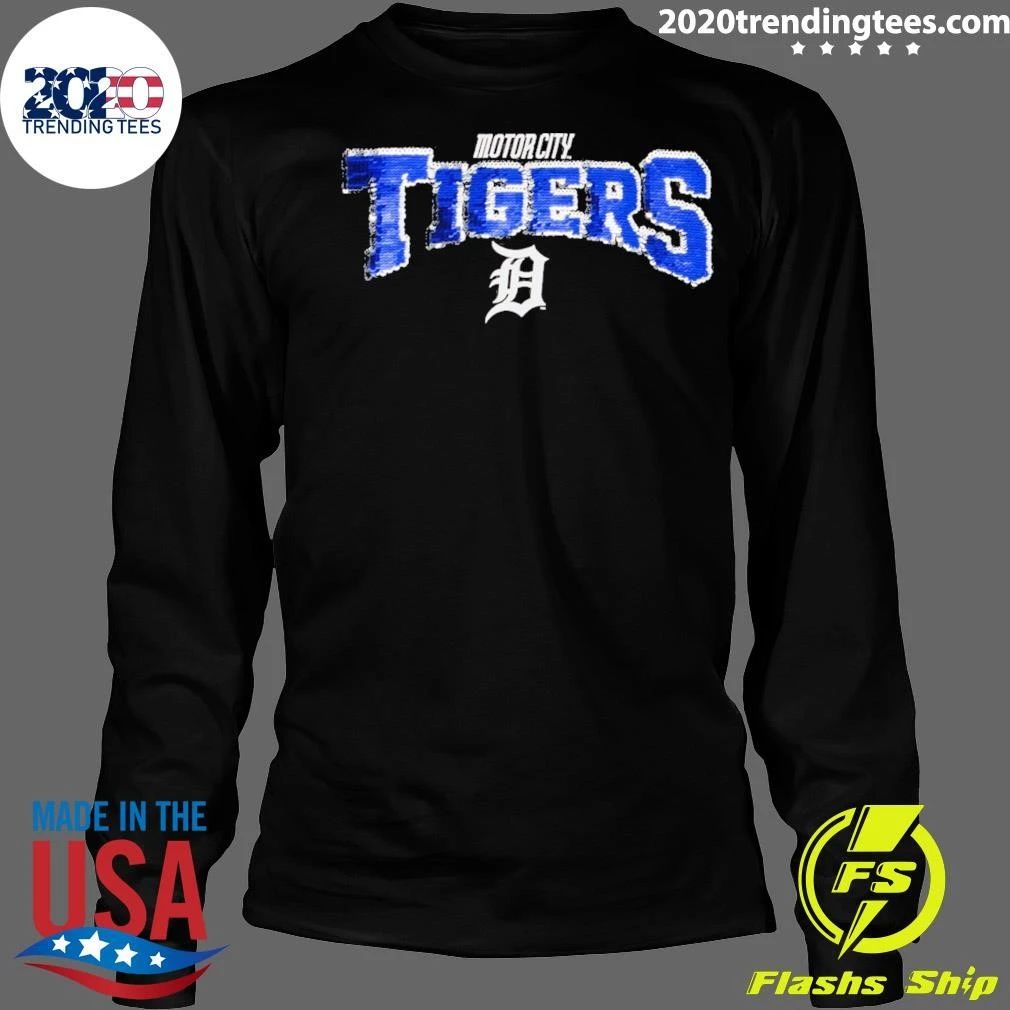 Detroit Tigers New Era Girls Youth City Connect Flip Sequin Shirt