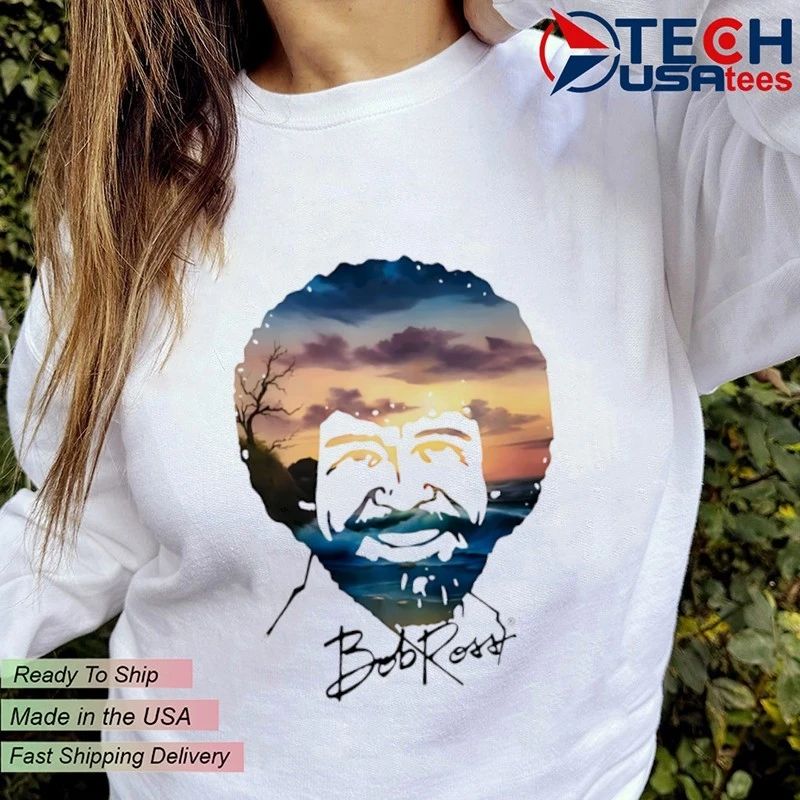Bob Ross landscape face vintage shirt