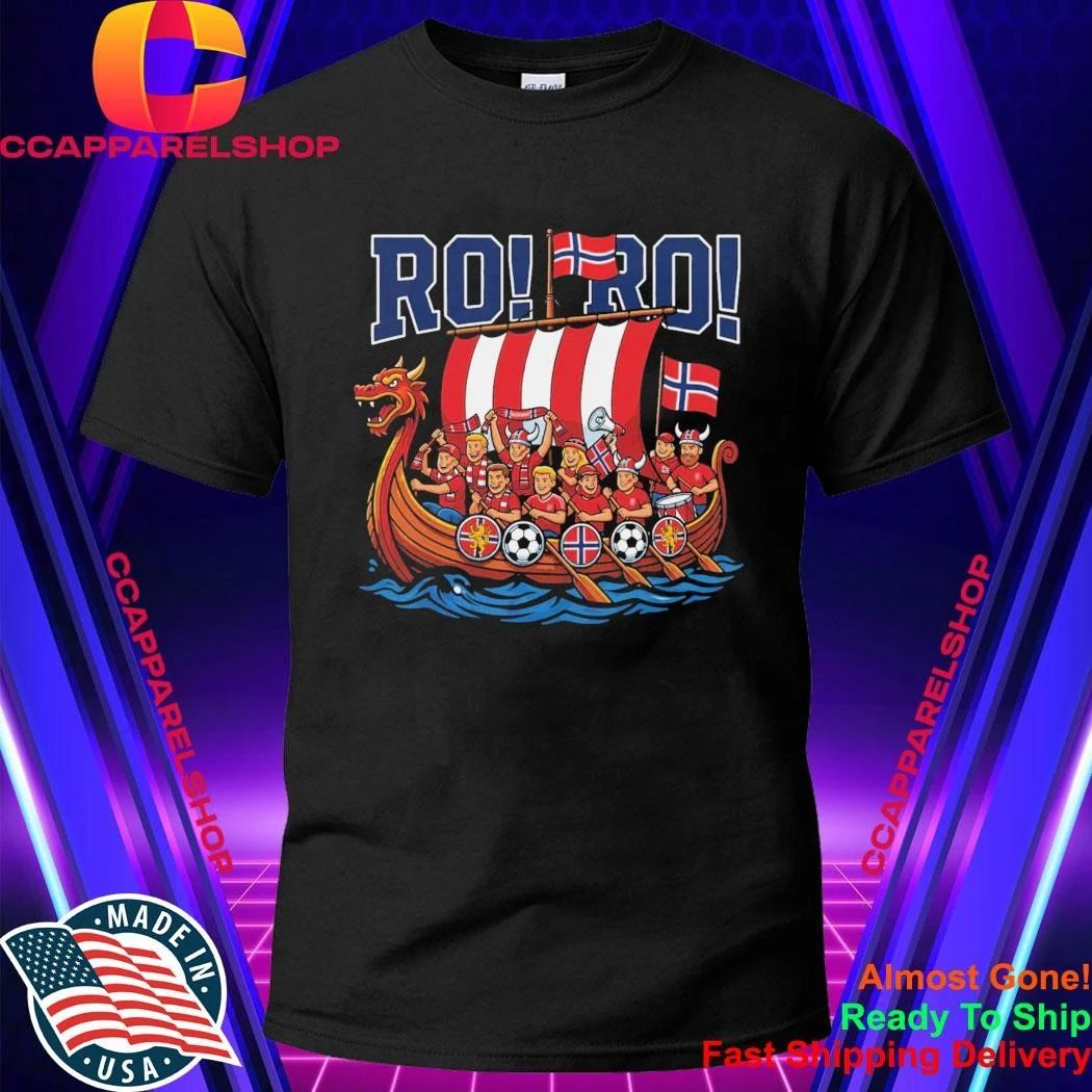 RO RO Norway Viking Ship Soccer Shirt
