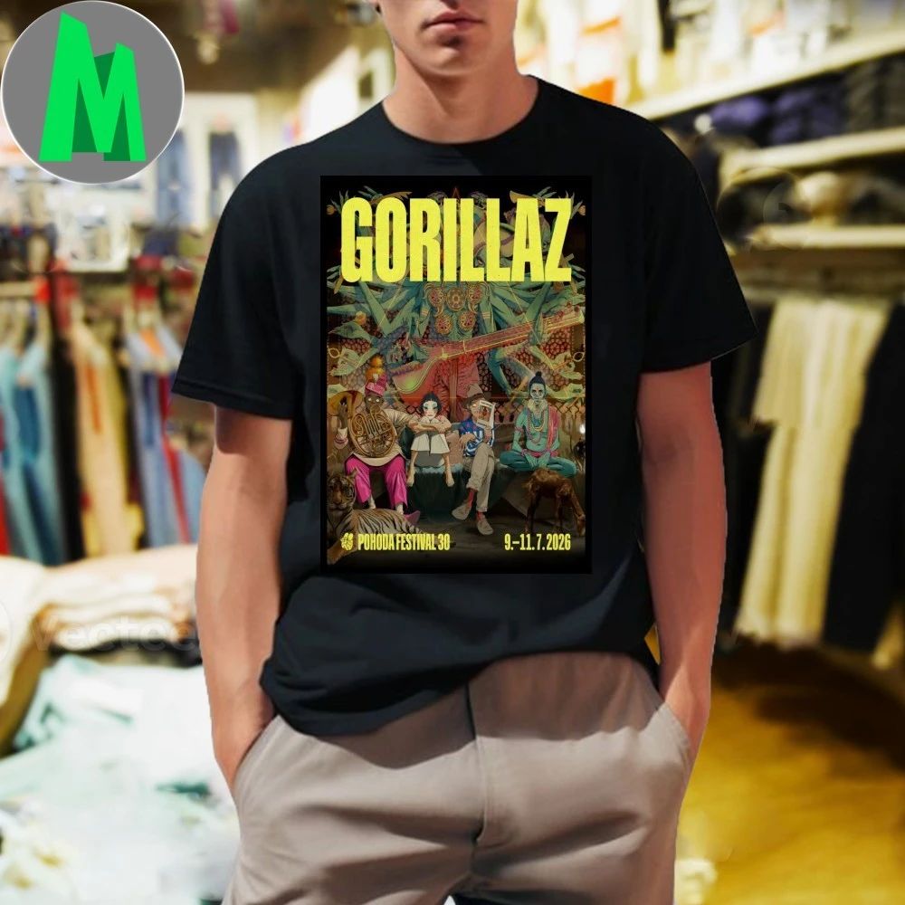 Gorillaz Trenčín Slovakia July 9-11 2026 Poster Shirt