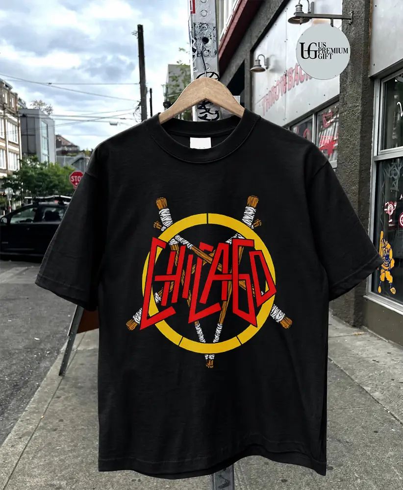 Chicago baseball pentagram logo bats shirt