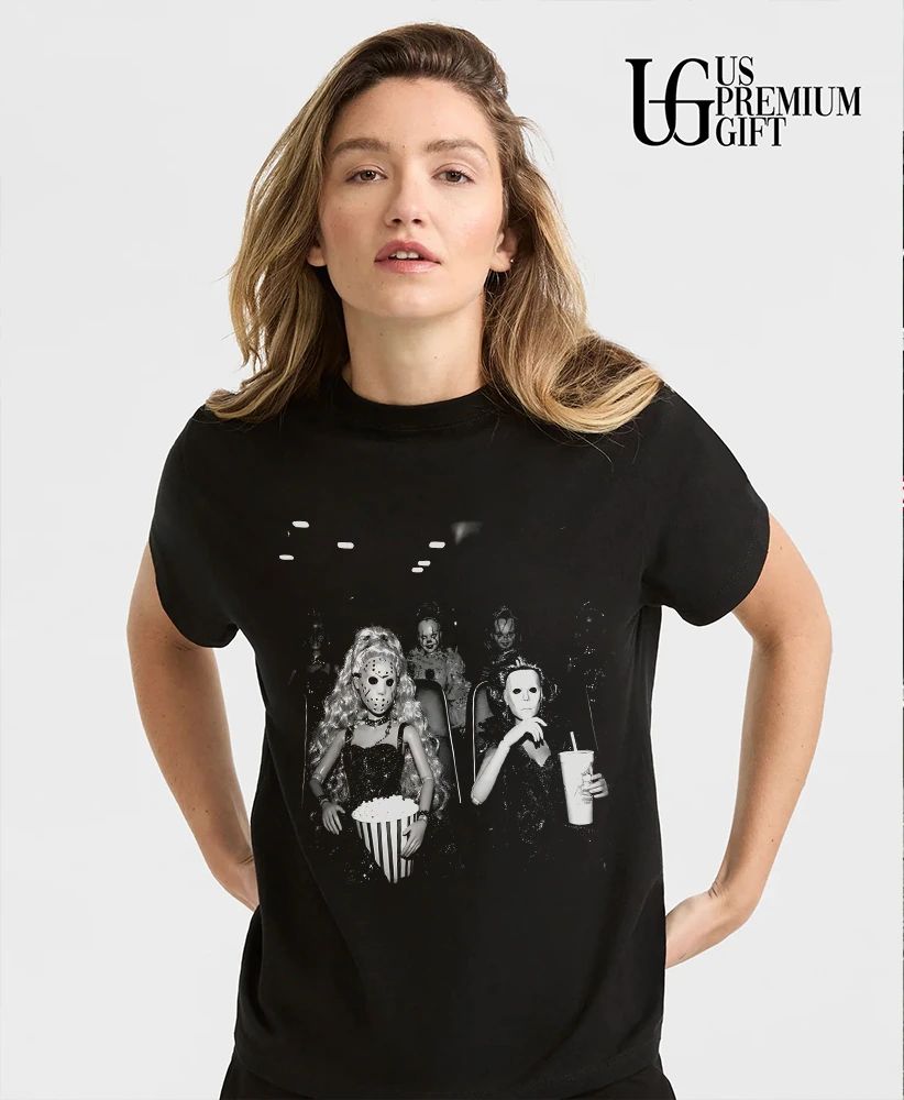 Babies Jason Voorhees and Michael Myers a dolled up Halloween shirt