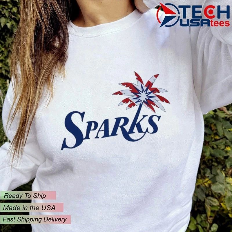 Stars stripes and Los Angeles Sparks Palm Tree flag shirt