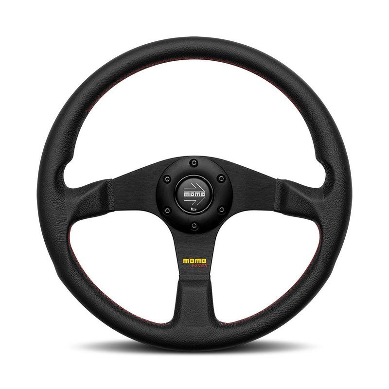 MOMO Tuner Black Leather Steering Wheel 350mm
