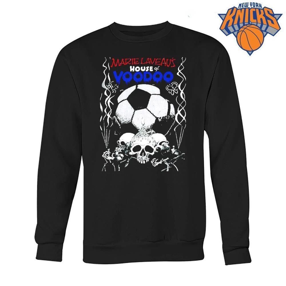 Marie Laveaus House Of Voodoo Soccer Skulls Halloween Gothic Shirt