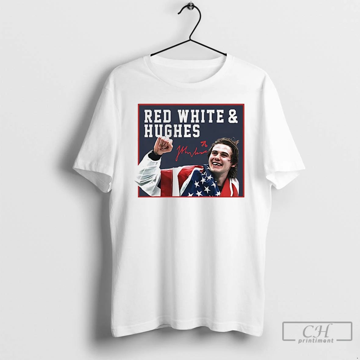 Classic Jack Hughes Usa Hockey Golden Goal 2026 Red White Hughes