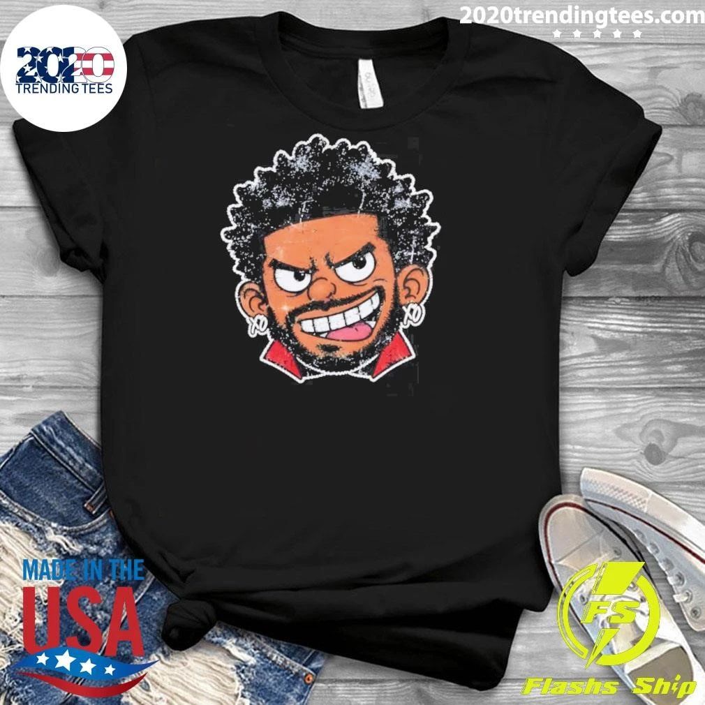 The Weeknd with Earrings Illustration Shirt