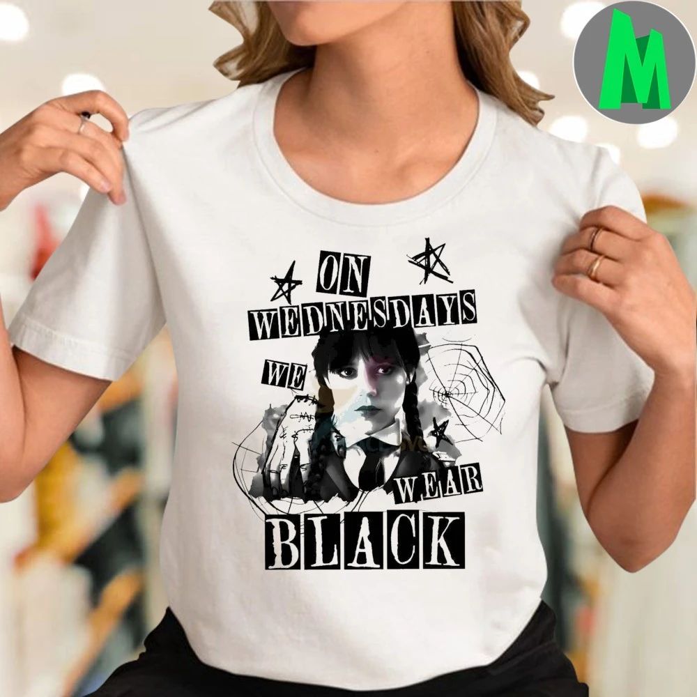 Wednesday Addams Season 2 Gothic On Wednesdays We Wear Black Themed Shirt