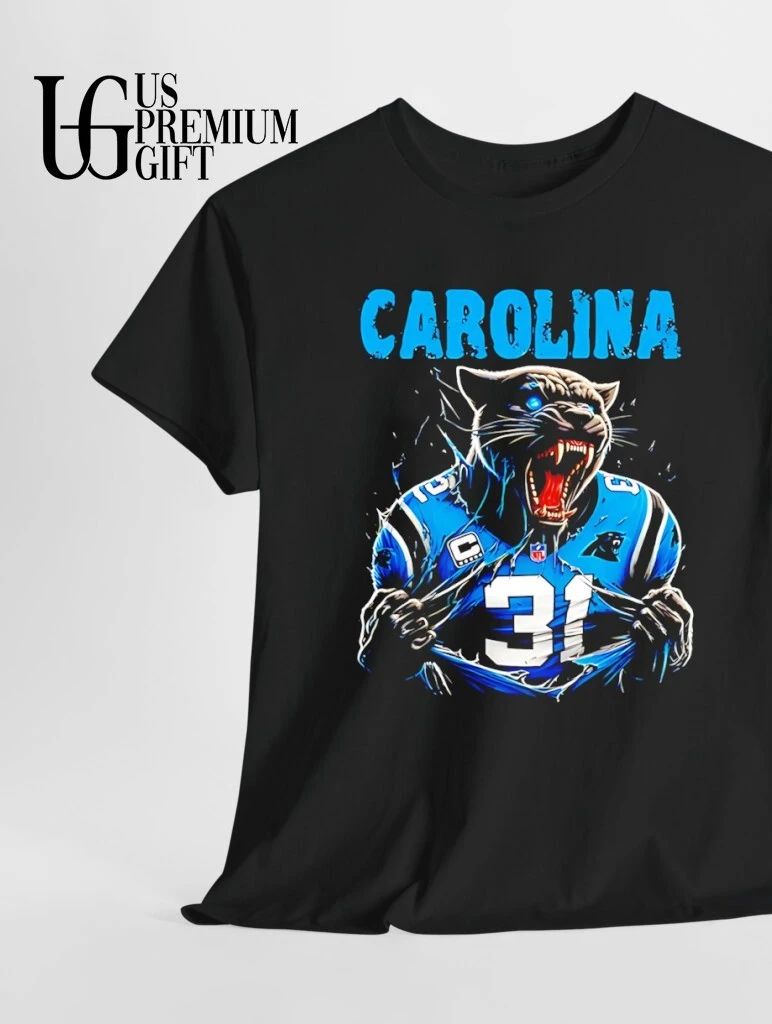 Carolina Panthers Snarling Beast Tearing Blue Jersey Distressed shirt