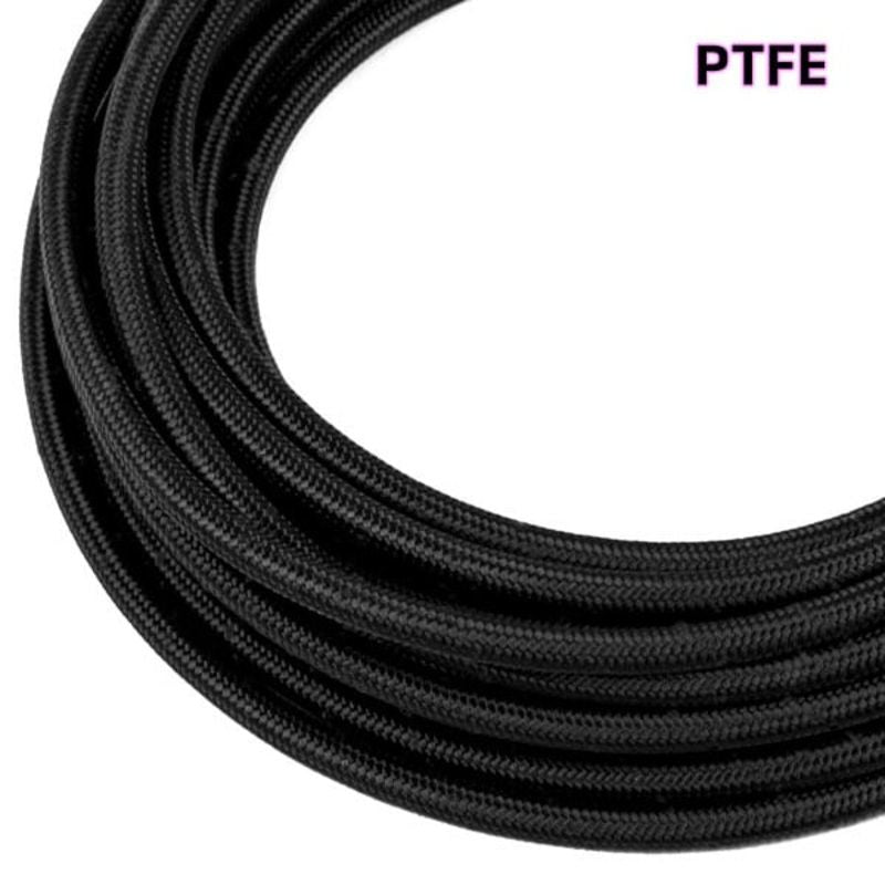 ColorFittings 12AN PTFE Braided Black Nylon Hose / Line (E85 + Race Fuel Safe) – BY THE FOOT