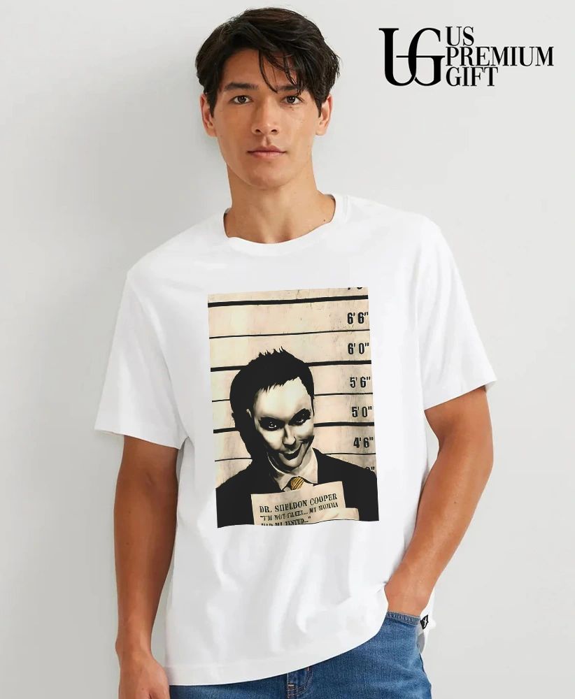 Sheldon Cooper Joker Mugshot shirt