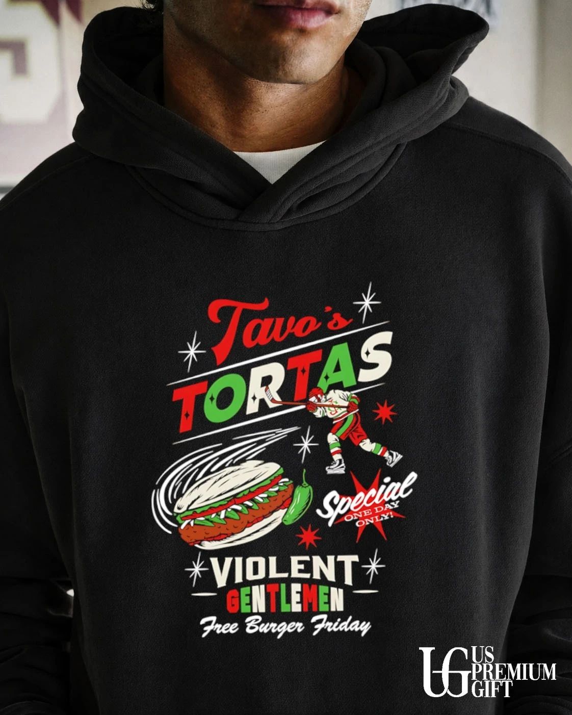 Tavo’s Tortas Violent Gentlemen Free Burger Friday shirt