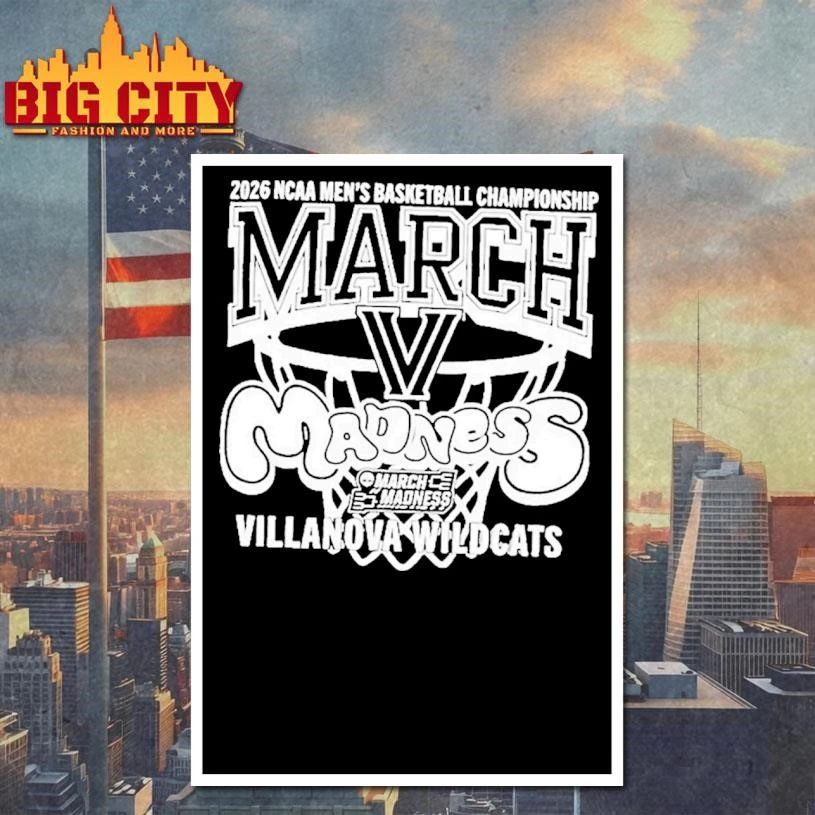 Villanova Wildcats 2026 Ncaa Mens Basketball Championship March Madness Shirt