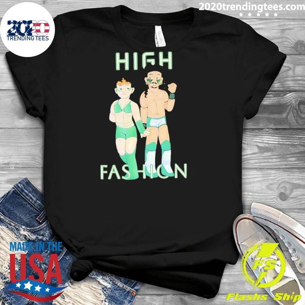 High Fashion Wrestling Wrestlers Cartoon Shirt