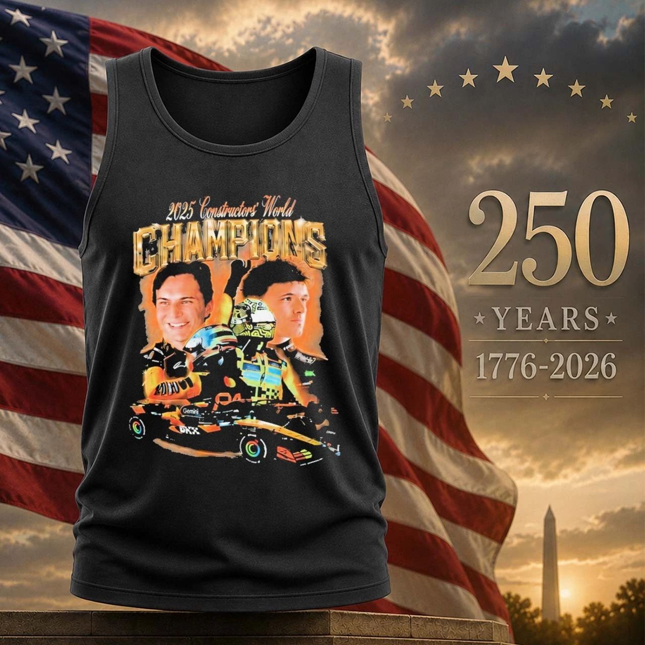 Adele Lando Norris And Oscar Piastri McLaren F1 Team Champions Shirt