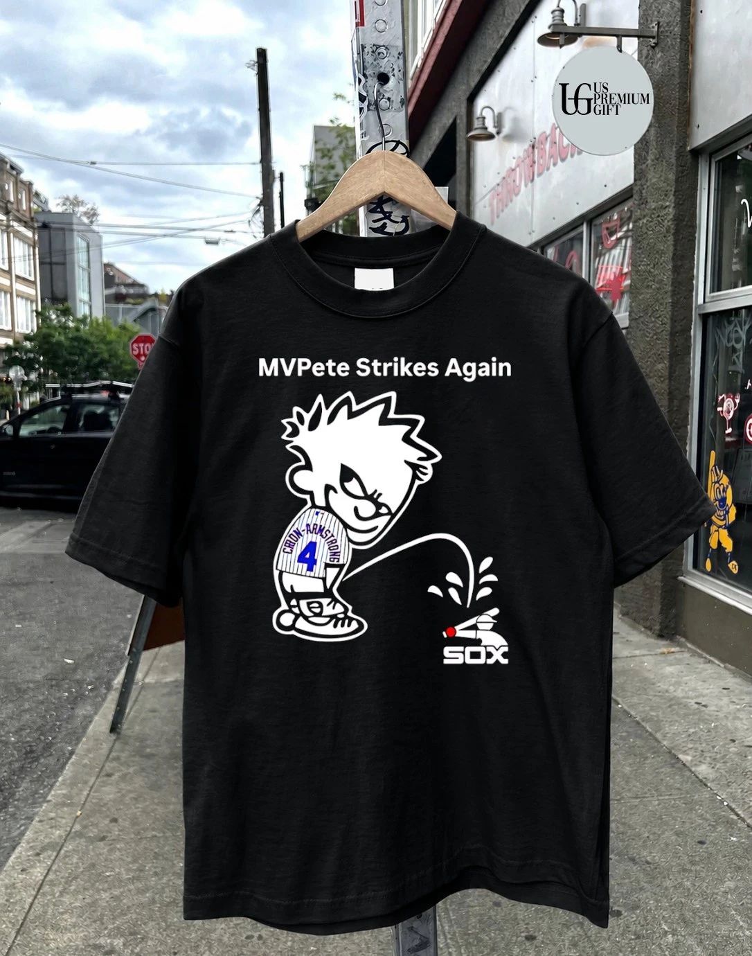 Pete Crow-Armstrong MVPete Strikes Again Calvin peeing on Chicago Cubs shirt