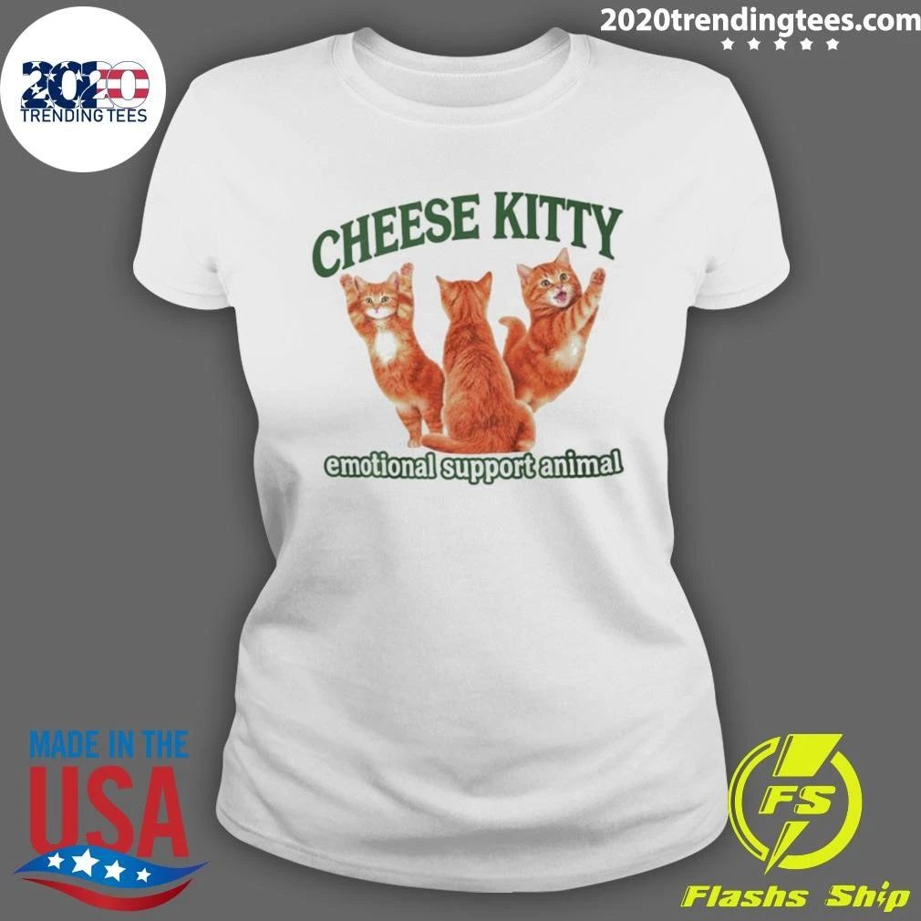 Cute Cats Cheese Kitty Emotional Support Animal Shirt