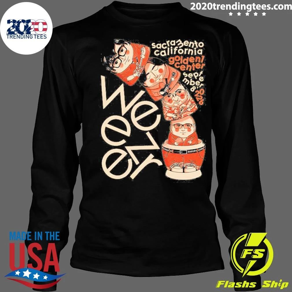 Weezer Sacramento CA At Golden 1 Center In Sacramento CA On September 8 2026 Shirt